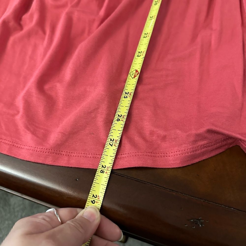 Isabel Maternity Flutter Short Sleeve Tie Waist Maternity Top Coral Res NWT XS - Picture 13 of 15